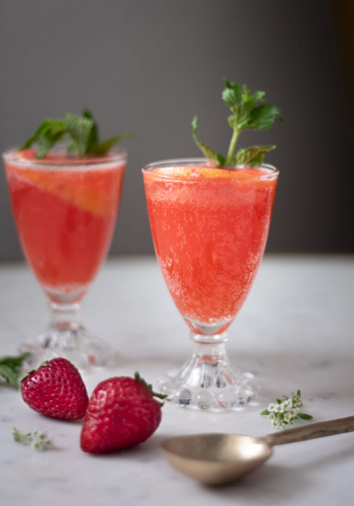 Sparkling Strawberry Bourbon Lemonade