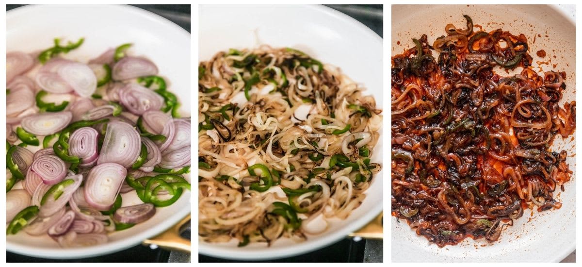 Blue Cheese Burgers With Bbq Shallots & Jalapeños