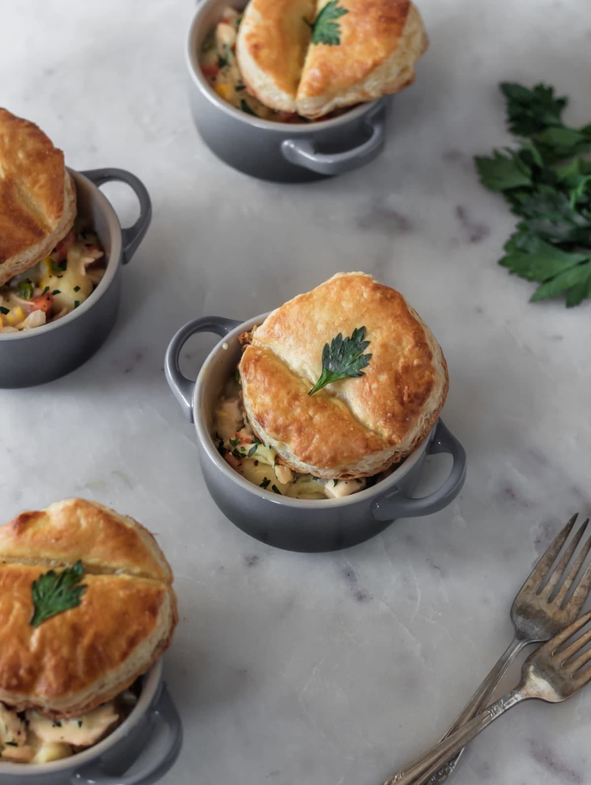 Deconstructed Chicken Pot Pie