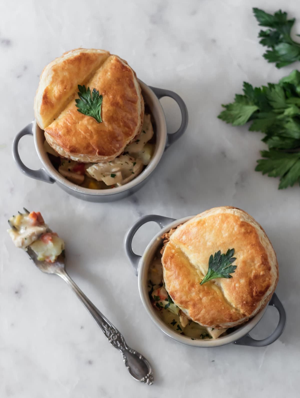 Deconstructed Chicken Pot Pie