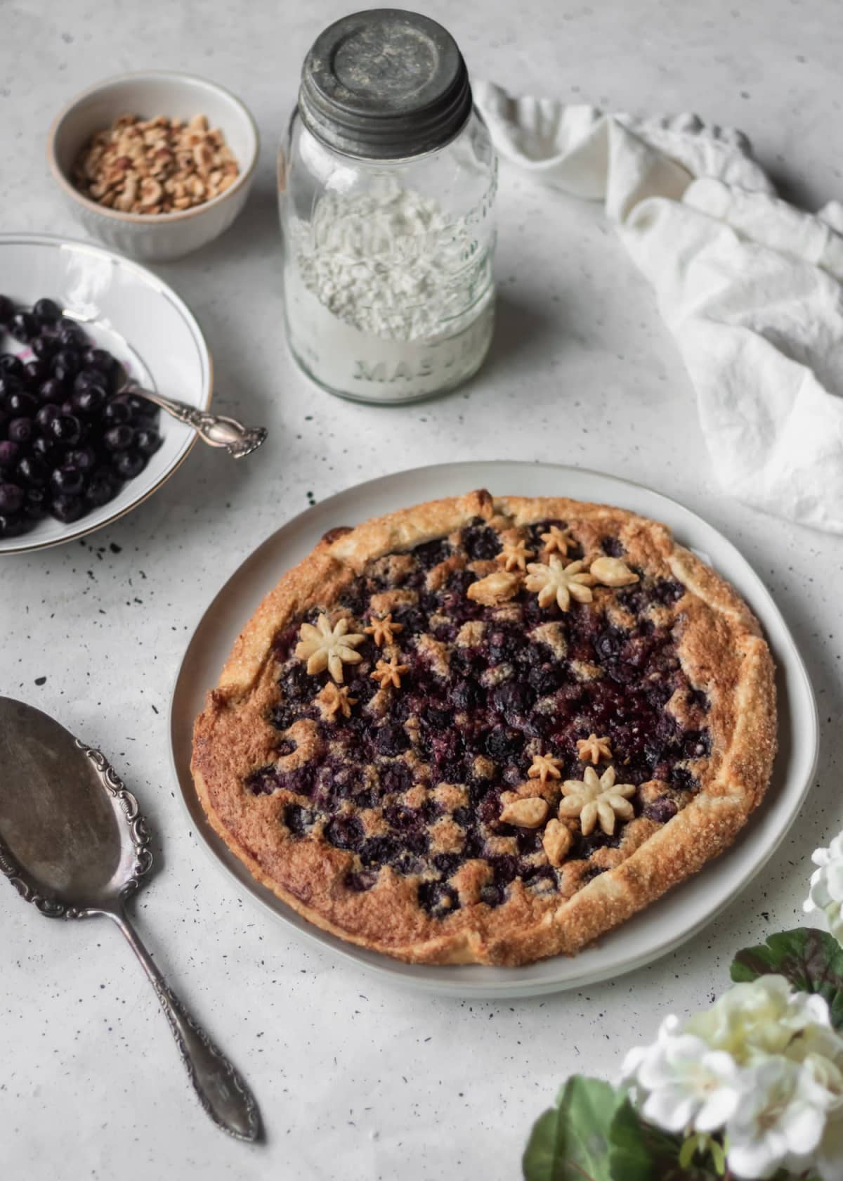 Blueberry Galette With Hazelnut Frangipane