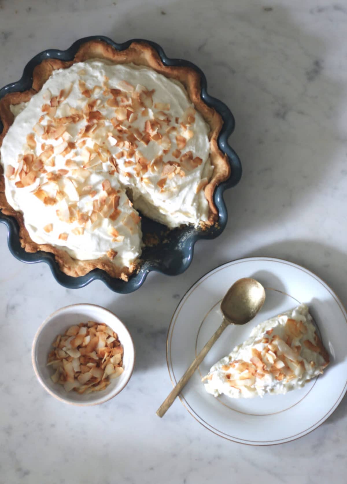 Coconut Cream Pie With Macadamia Nut Caramel