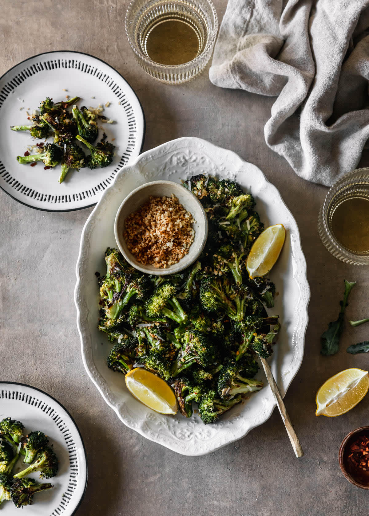 Charred Broccoli With Breadcrumbs & Pecorino