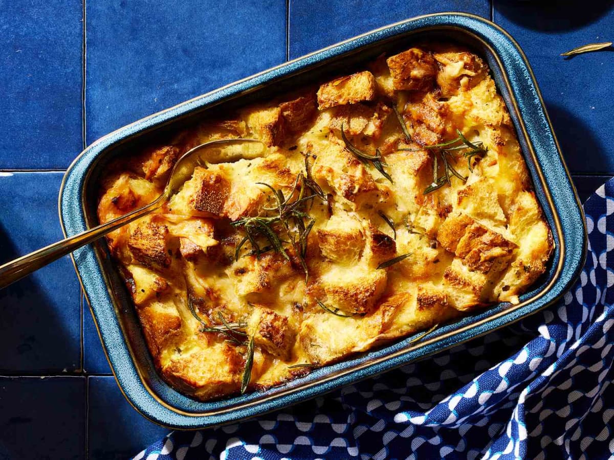 Savory Rosemary Bread Pudding
