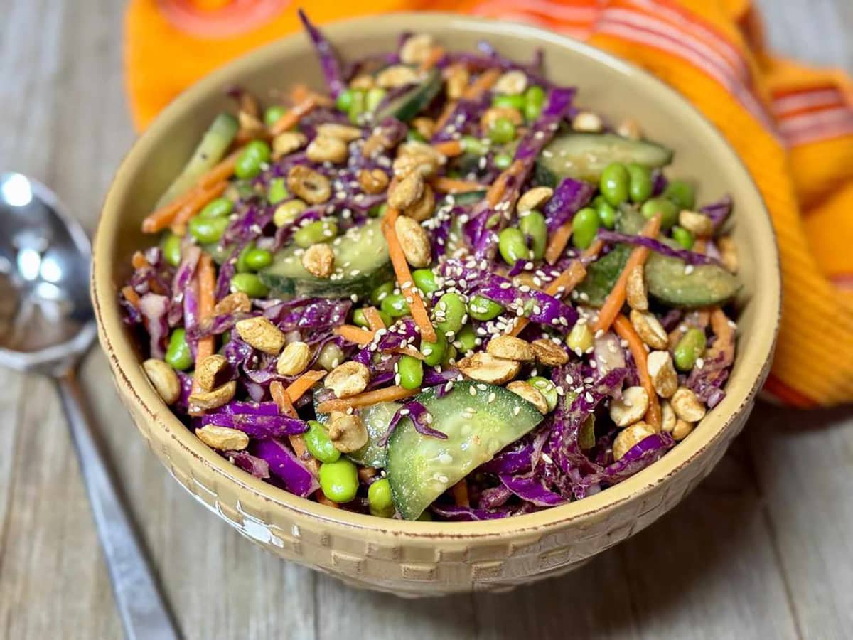 Crunchy Peanut Cabbage Slaw
