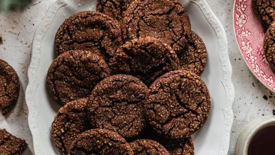 The Best Chewy Chocolate Gingerbread Cookies