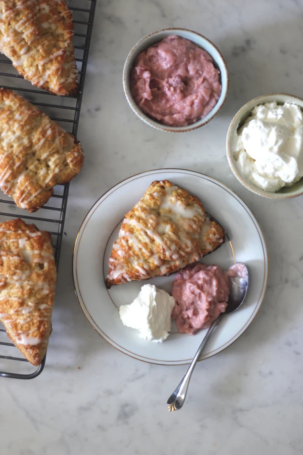 Vanilla + Cardamom Scones With Strawberry Curd cover