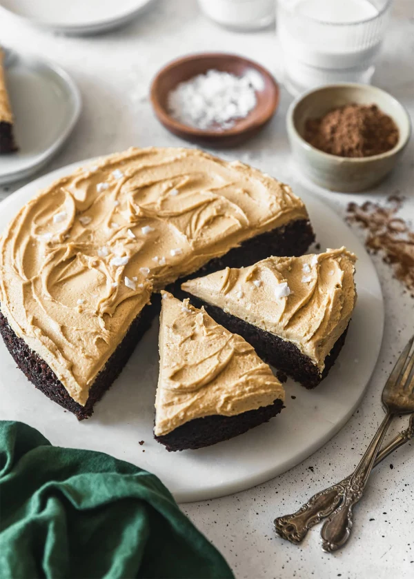 Malted Chocolate Cake With Peanut Butter Frosting cover