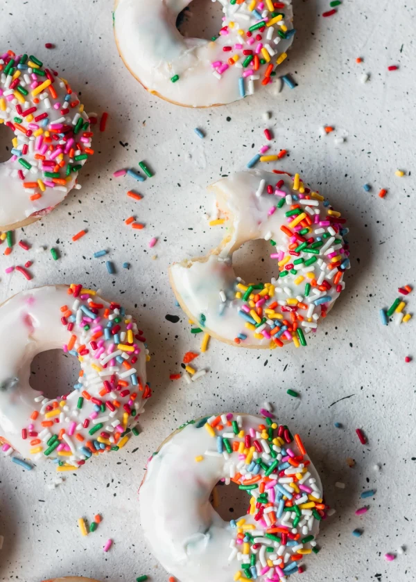 Birthday Cake Donuts With Vanilla Glaze cover