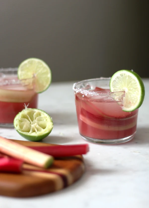 Watermelon-Rhubarb Margaritas cover