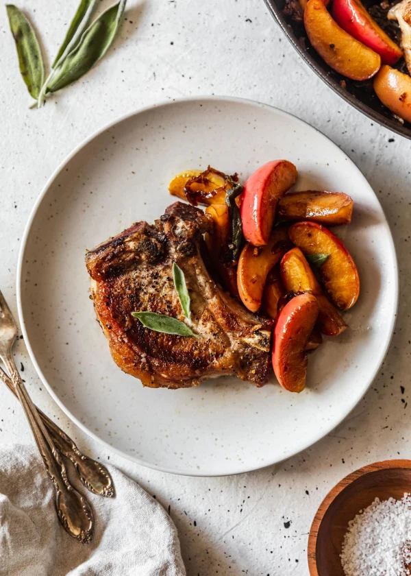Apple Pork Chops With Bourbon & Sage cover
