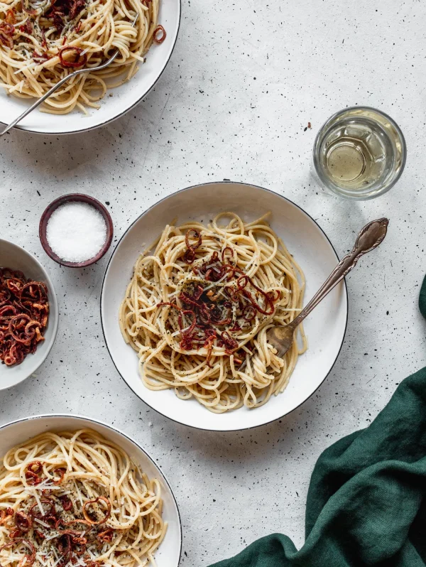 Cacio E Pepe With Fried Shallots cover