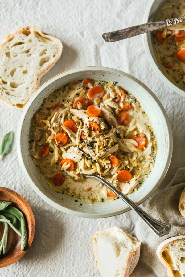 Creamy Orzo Turkey Soup cover