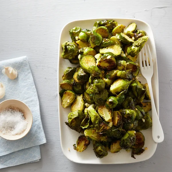 Garlic Roasted Brussels Sprouts cover