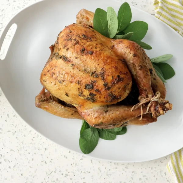 Dry-Brined Roast Turkey with Garlic Sage Butter cover