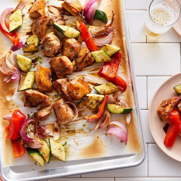 Sheet Pan Honey Balsamic Chicken and Vegetables cover