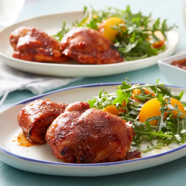 Sweet BBQ Baked Chicken Thighs cover