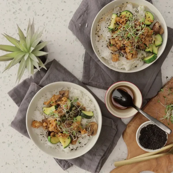 Korean Ground Turkey Rice Bowls cover