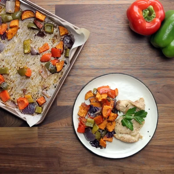 Easy Roasted Garlic & Parmesan Veggies cover