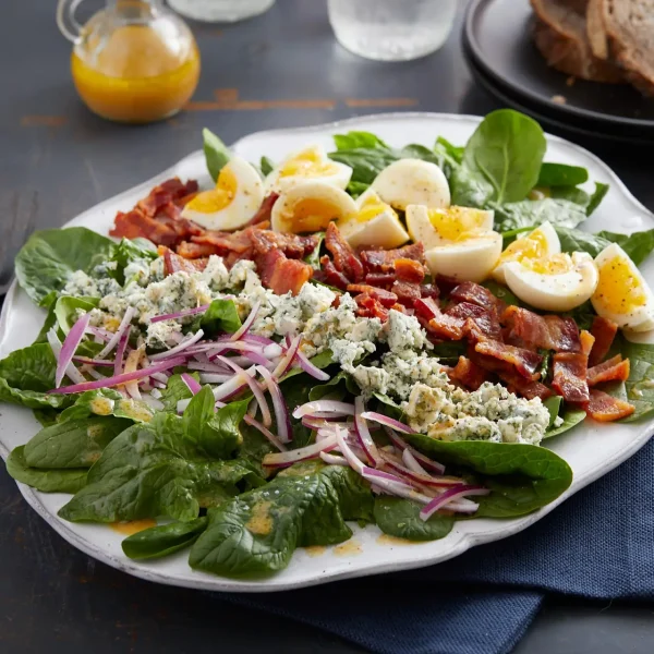 Spinach, Blue Cheese, and Bacon Salad cover