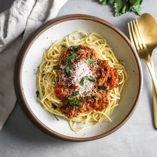 Pulled Pork BBQ Spaghetti cover