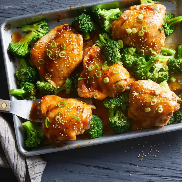 Sheet Pan Teriyaki Sesame Chicken and Broccoli cover