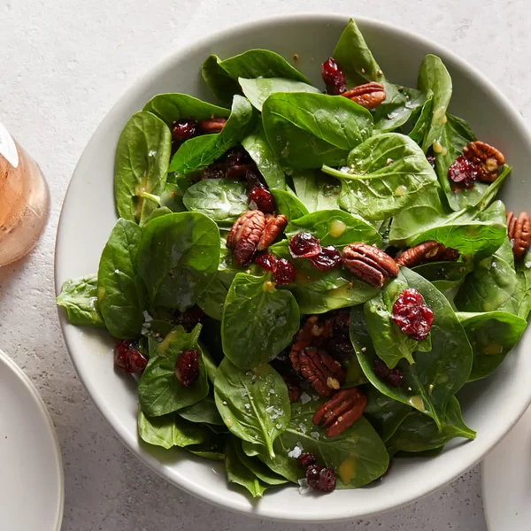 Spinach Salad with Toasted Pecans and Cranberries cover