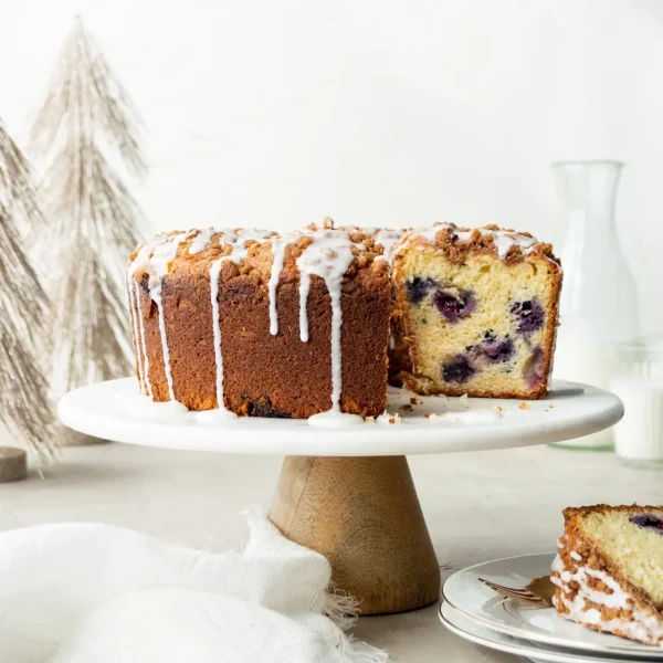Blueberry Sour Cream Coffee Cake with Lemon Drizzle cover