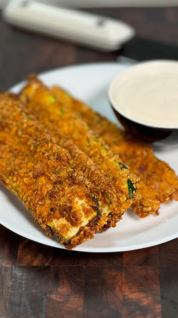 High Protein Air-Fried Zucchini Sticks cover