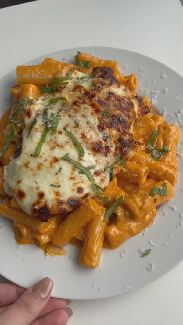 Chicken Parm with Vodka Sauce Pasta cover