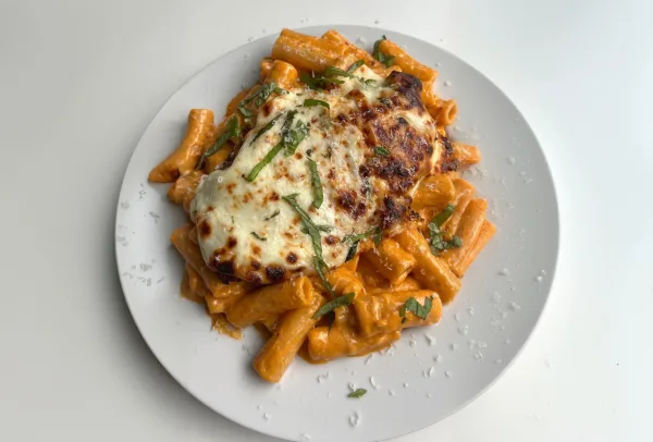 Chicken Parmesan with Vodka Sauce Pasta cover