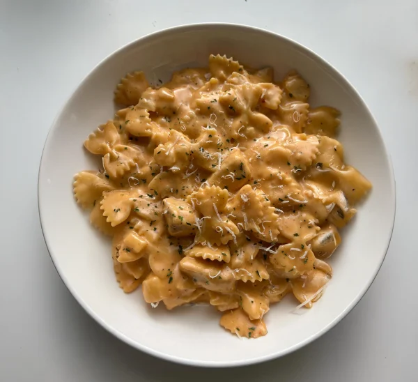 Cheesy Buffalo Chicken Bowtie Pasta cover