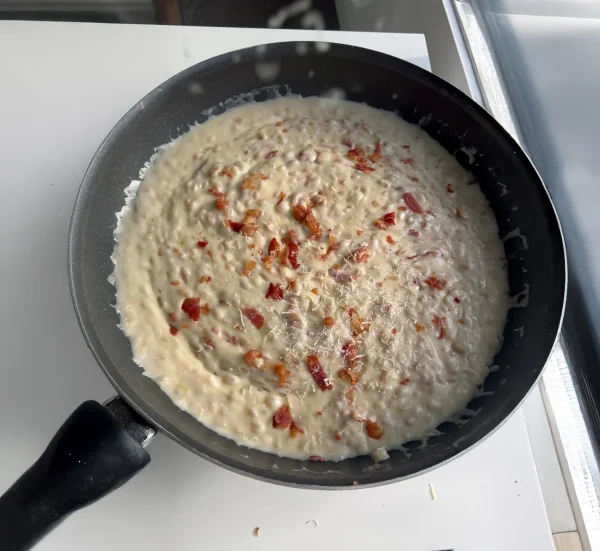 Cheesy Orzo with Bacon cover