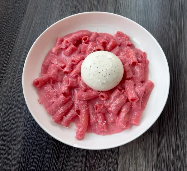 Creamy Beet Ricotta Rigatoni cover