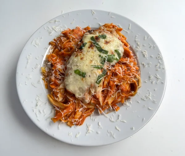 Chicken Parmesan Pasta with Hidden Veggies cover