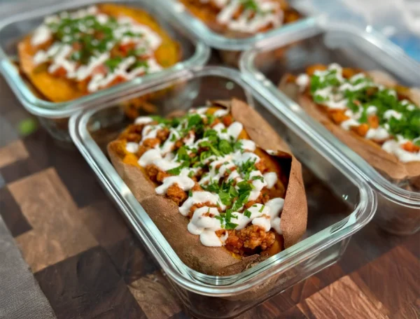 High-Protein Turkey Stuffed Sweet Potatoes cover