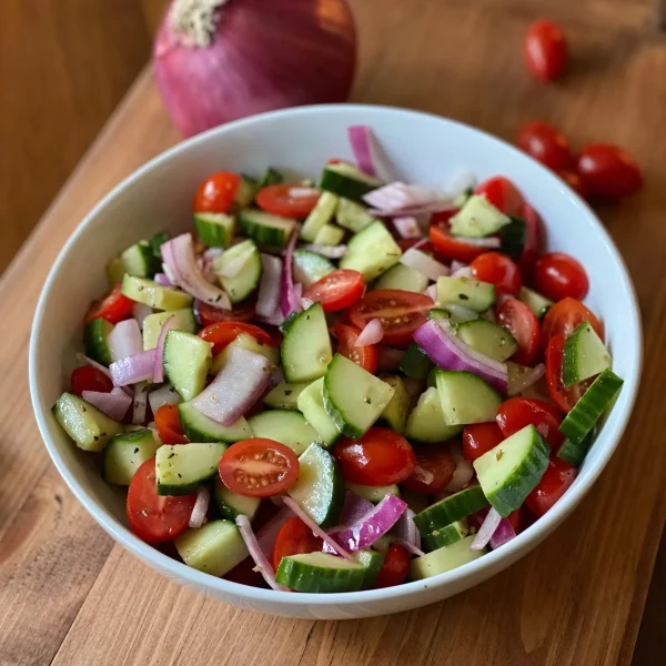 Cucumber, Tomato & Onion Salad cover