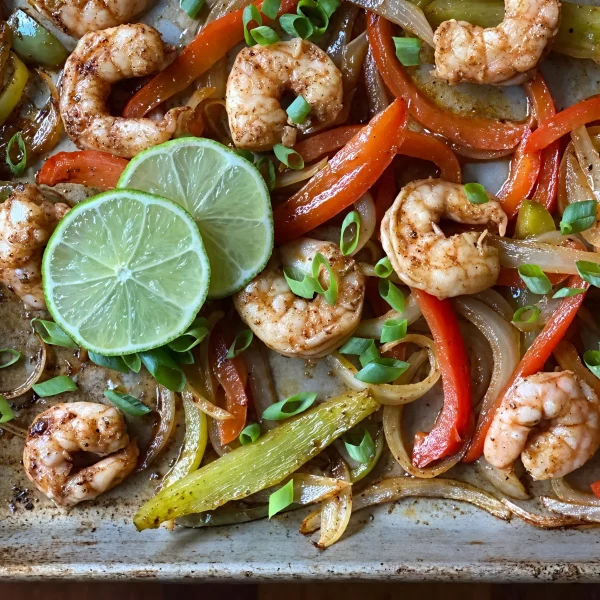 Sheet Pan Shrimp Fajitas cover