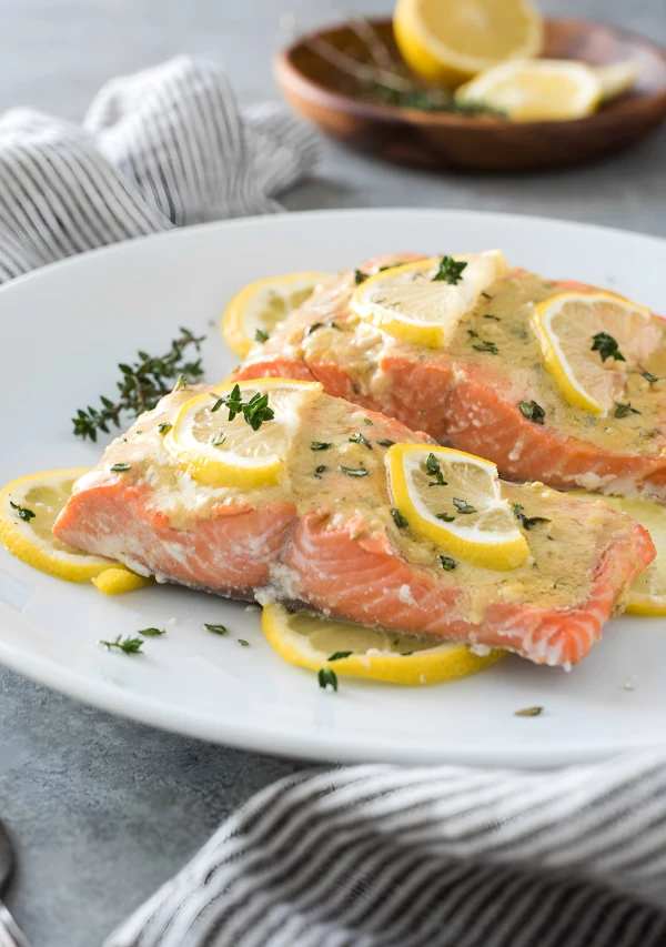 Easy Baked Lemon Dijon Salmon cover