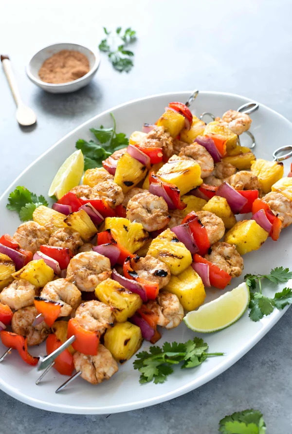 Jerk Pineapple Shrimp Skewers cover