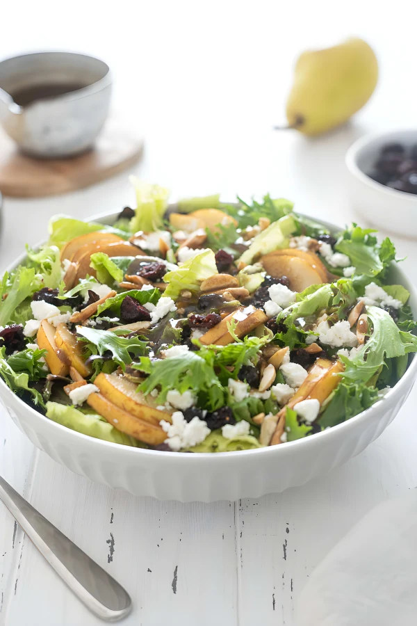 Pear Salad with Feta and Cranberries cover
