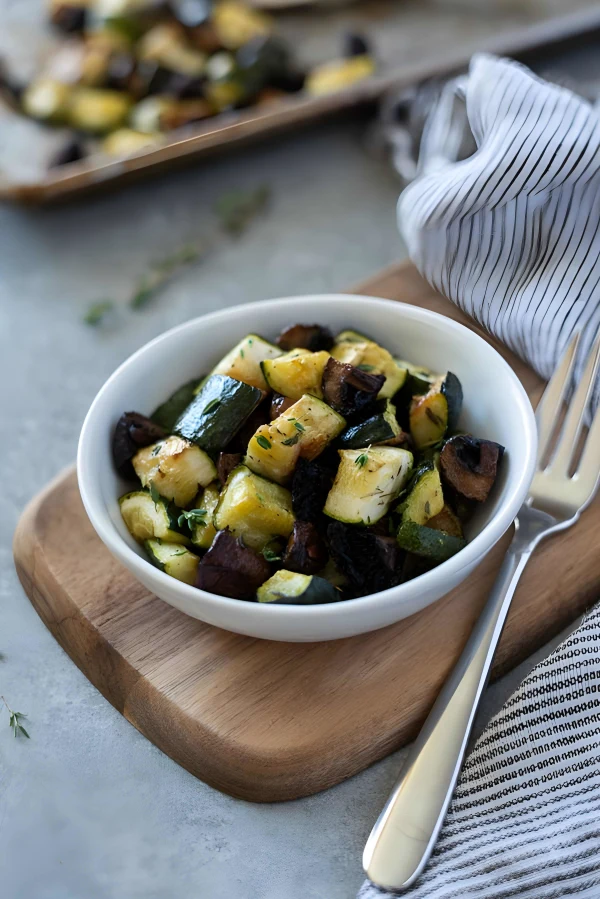 Roasted Zucchini and Mushrooms cover