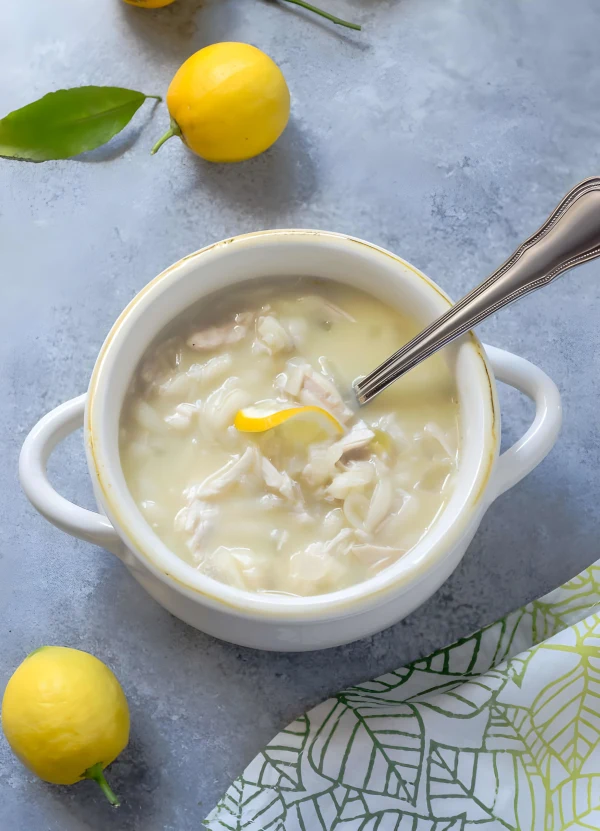 Slow Cooker Greek Lemon Chicken Soup cover