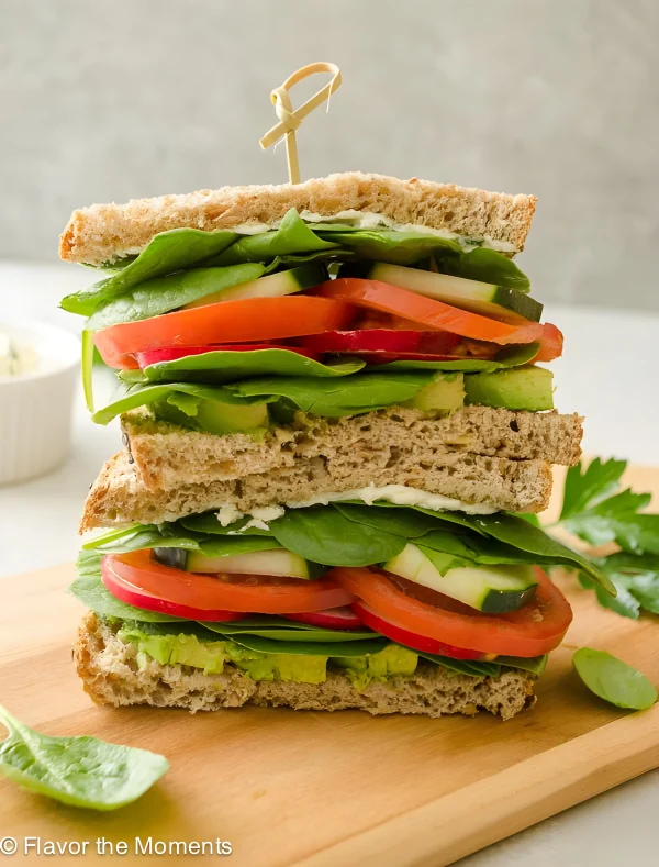 Veggie Sandwich with Lemon Herb Cream Cheese cover