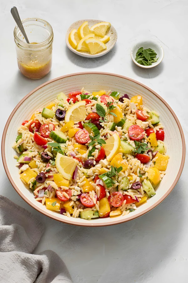 Greek Orzo Salad Recipe cover