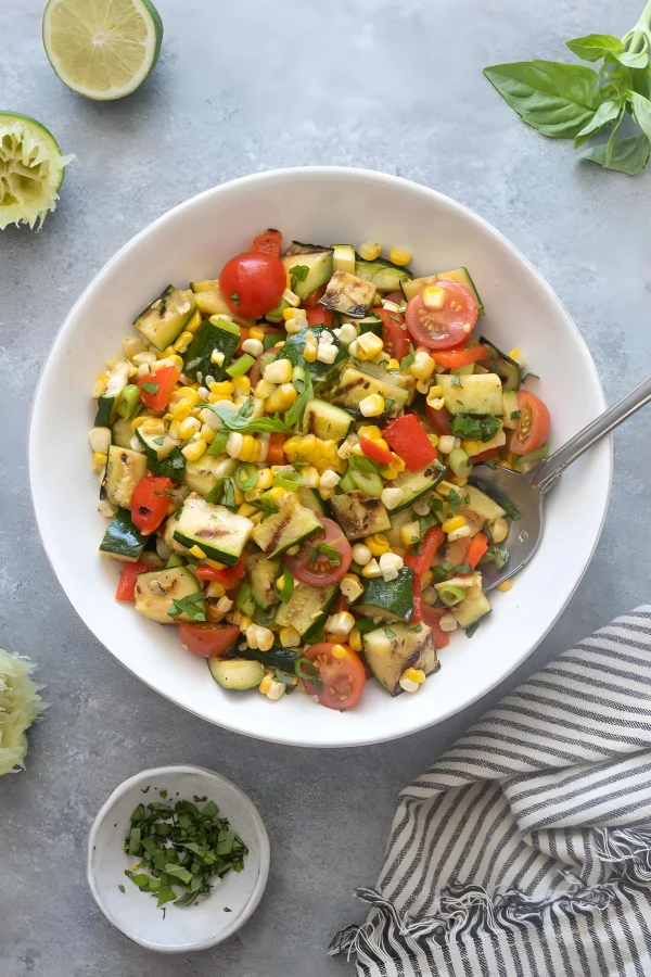 Grilled Zucchini Corn Salad cover