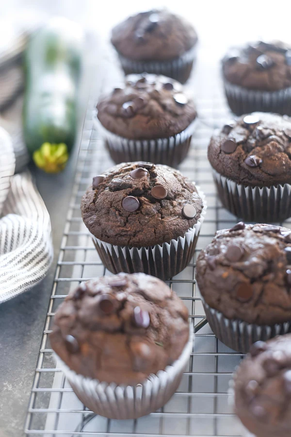 Healthy Chocolate Zucchini Muffins cover