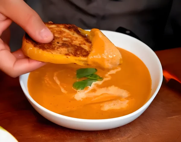 Roasted Garlic Tomato Soup with Grilled Cheese cover