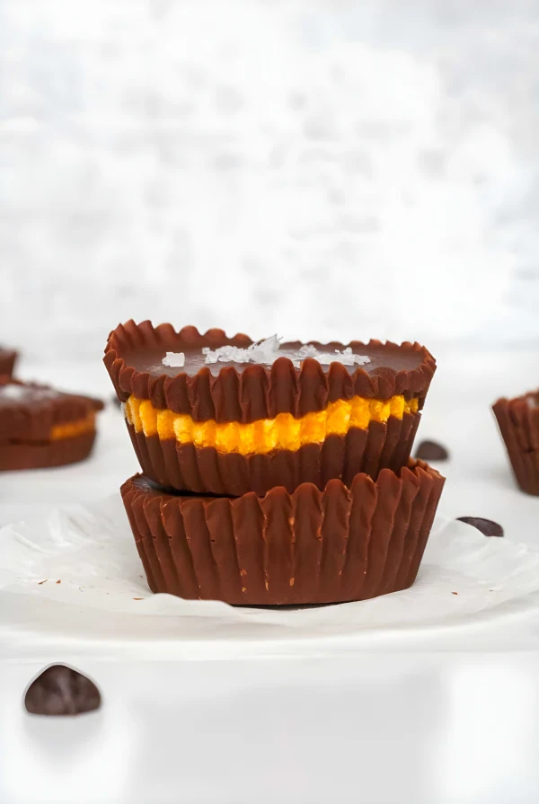 Paleo Chocolate Covered Pumpkin Cups cover