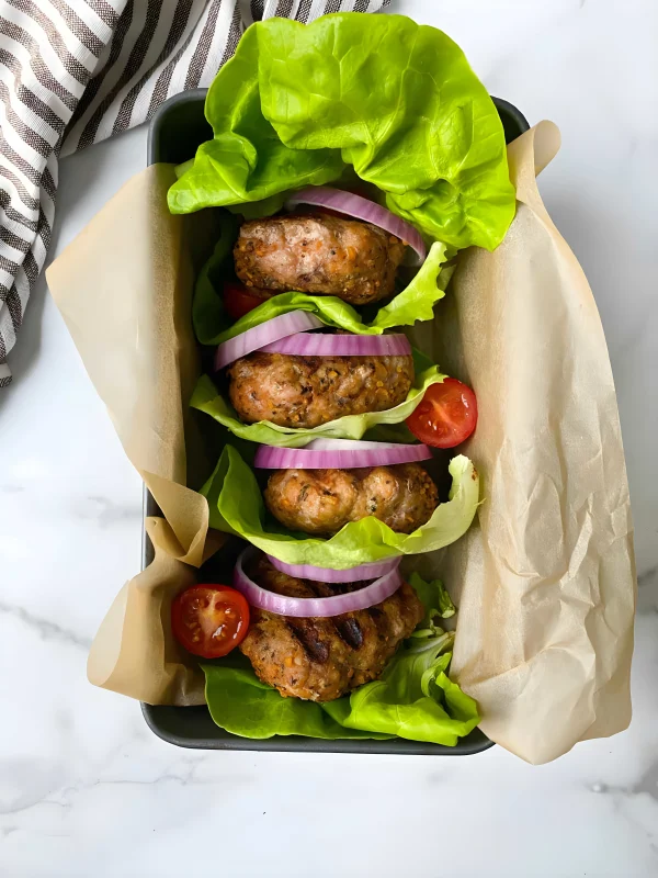 Paleo Garlic Herb Turkey Burgers cover